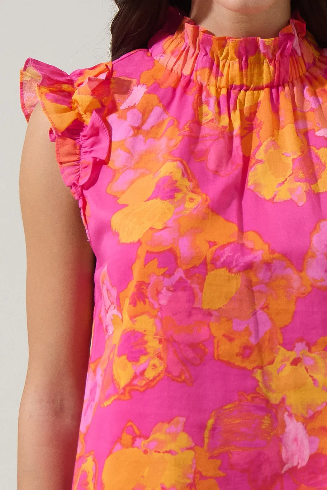 Elaris Floral Zoie Ruffle Top sold by Sugarlips product image thumbnail 5