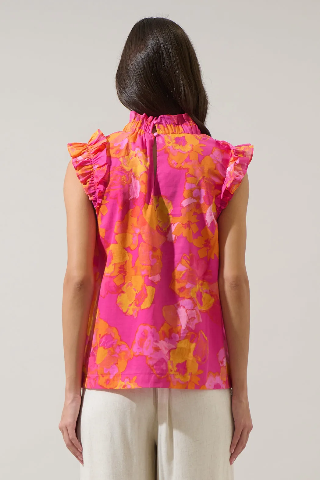Elaris Floral Zoie Ruffle Top sold by Sugarlips product image thumbnail 2