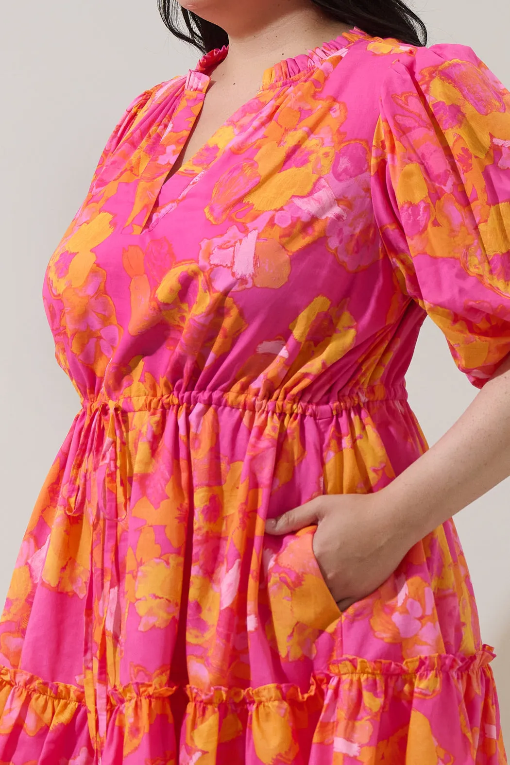 Elaris Floral Noella Shift Mini Dress Curve sold by Sugarlips product image thumbnail 5