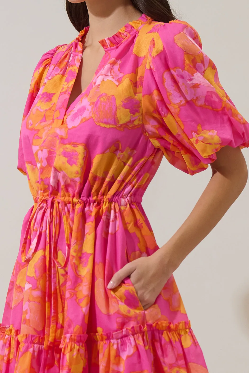 Elaris Floral Noella Shift Mini Dress sold by Sugarlips product image thumbnail 5