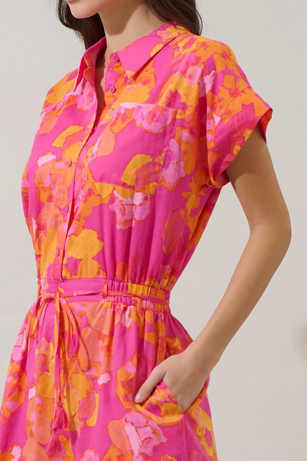 Elaris Floral Mavy Button Up Romper sold by Sugarlips product image thumbnail 5