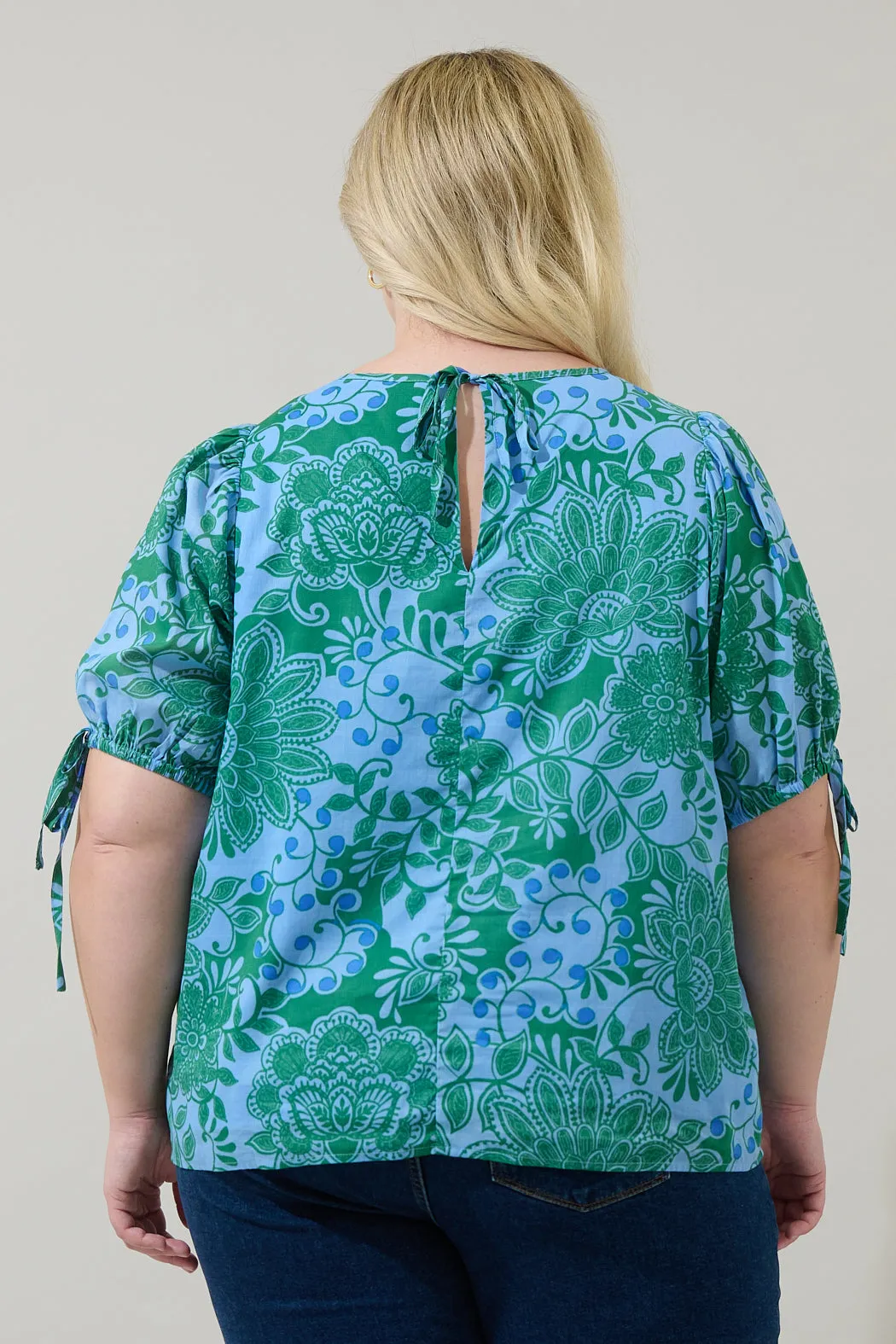 Tressa Floral Kareli Puff Sleeve Top Curve sold by Sugarlips product image thumbnail 2