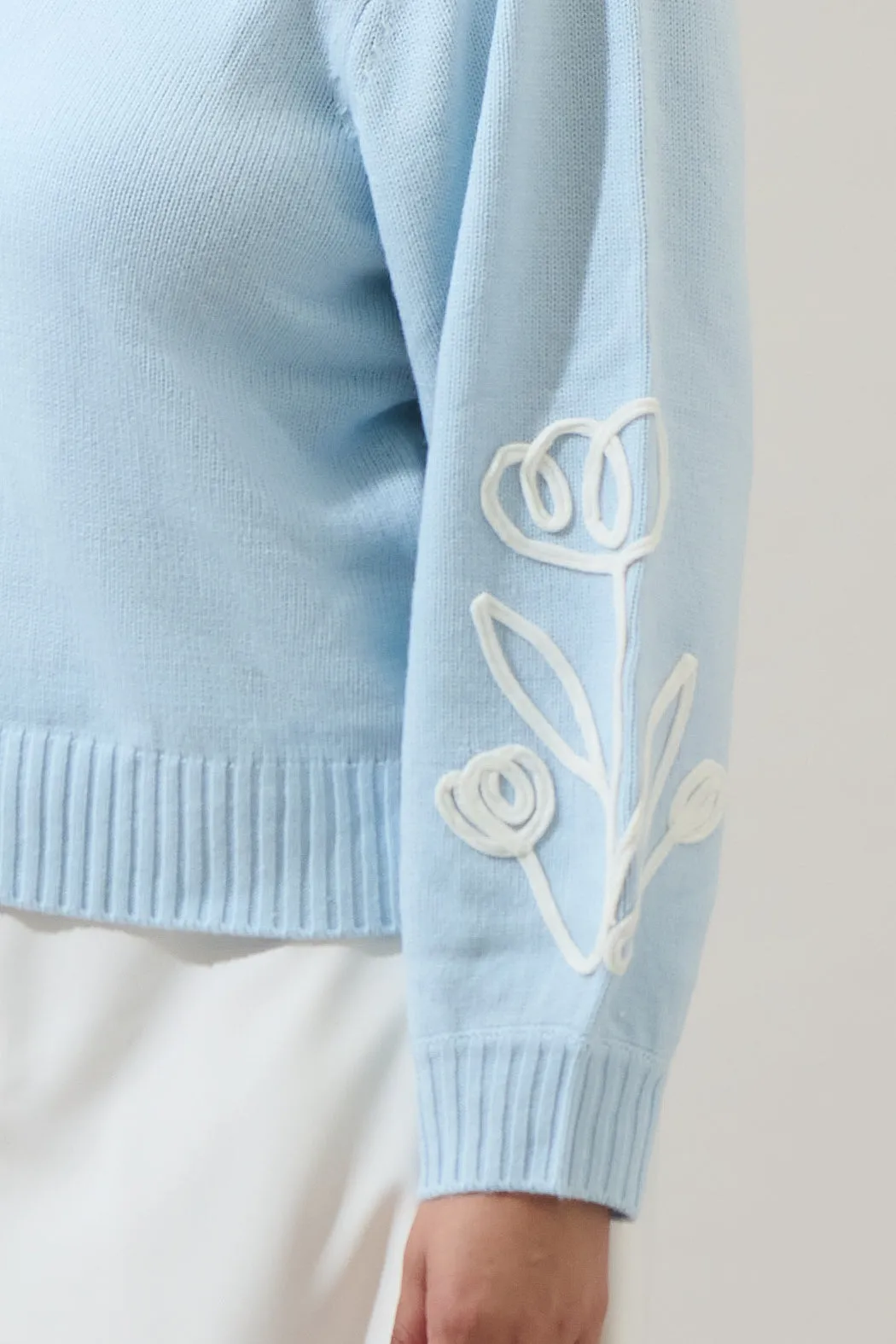 Celestial Floral Embroidered Sweater Curve sold by Sugarlips product image thumbnail 5