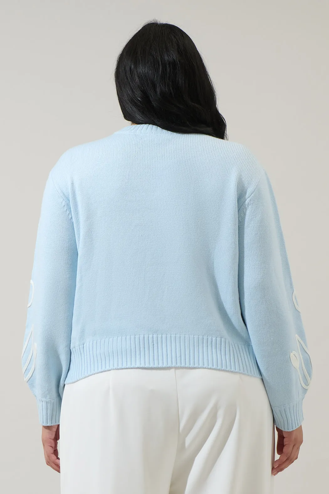 Celestial Floral Embroidered Sweater Curve sold by Sugarlips product image thumbnail 2