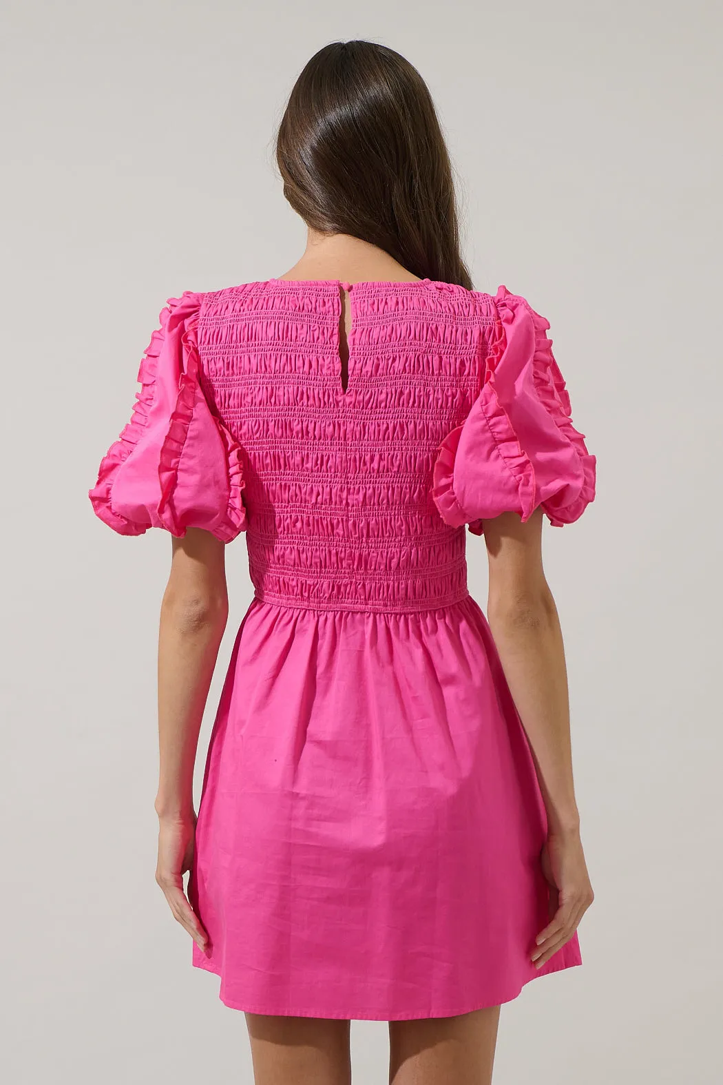 Riana Ruffle Smocked Mini Dress sold by Sugarlips product image thumbnail 2