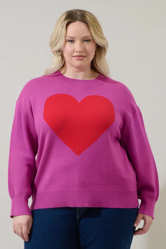 Lumia Heart Pull Over Sweater Curve sold by Sugarlips
