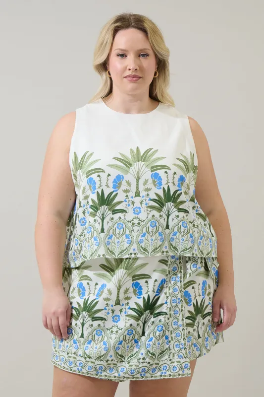 Senara Floral Lisha Sleeveless Tank Top Curve sold by Sugarlips