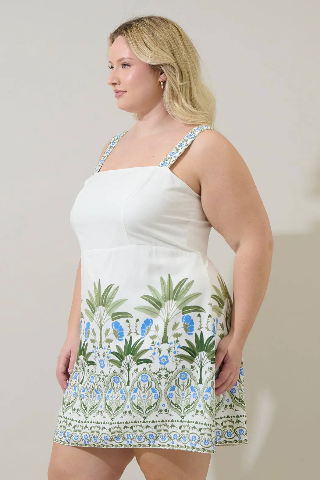 Senara Floral Sally Smocked Mini Dress Curve sold by Sugarlips product image thumbnail 3