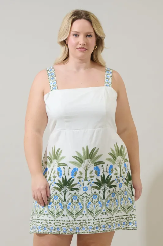 Senara Floral Sally Smocked Mini Dress Curve sold by Sugarlips