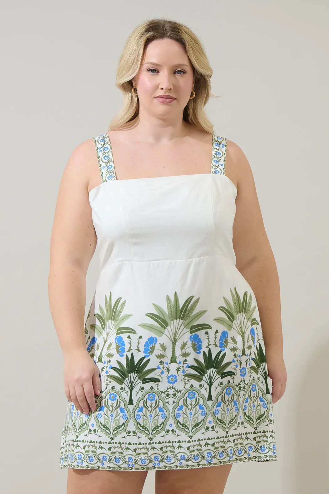 Senara Floral Sally Smocked Mini Dress Curve sold by Sugarlips