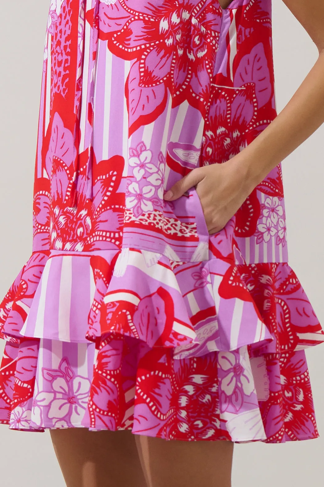 Barba Tropical Graceland Ruffle Trim Mini Dress sold by Sugarlips product image thumbnail 5