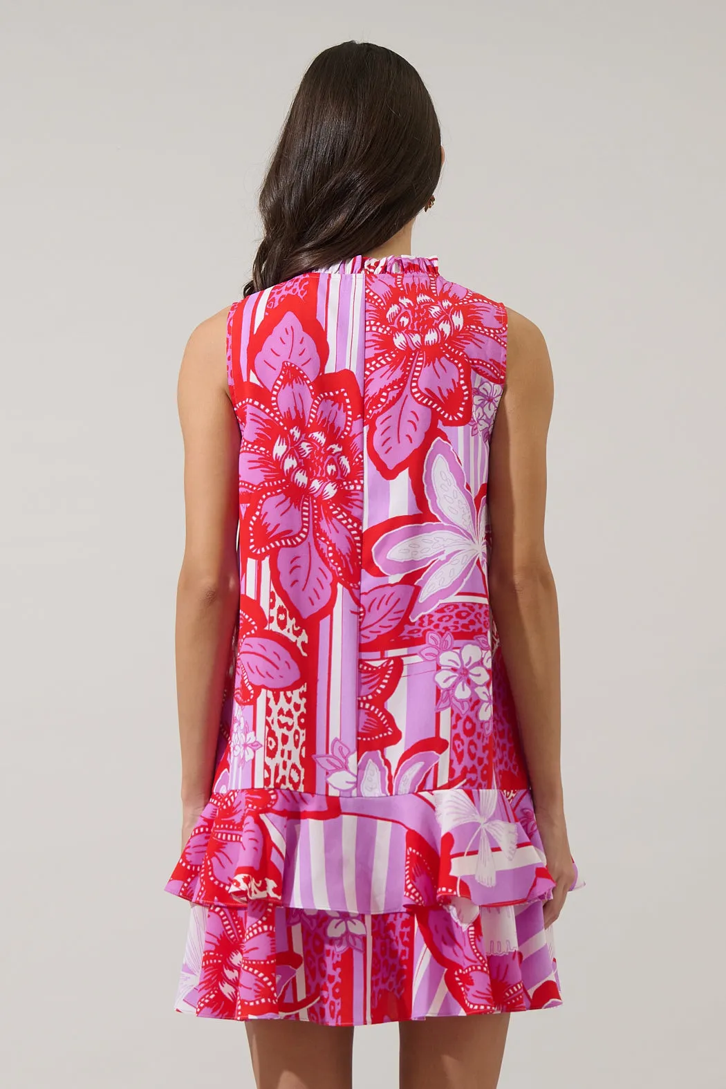 Barba Tropical Graceland Ruffle Trim Mini Dress sold by Sugarlips product image thumbnail 2