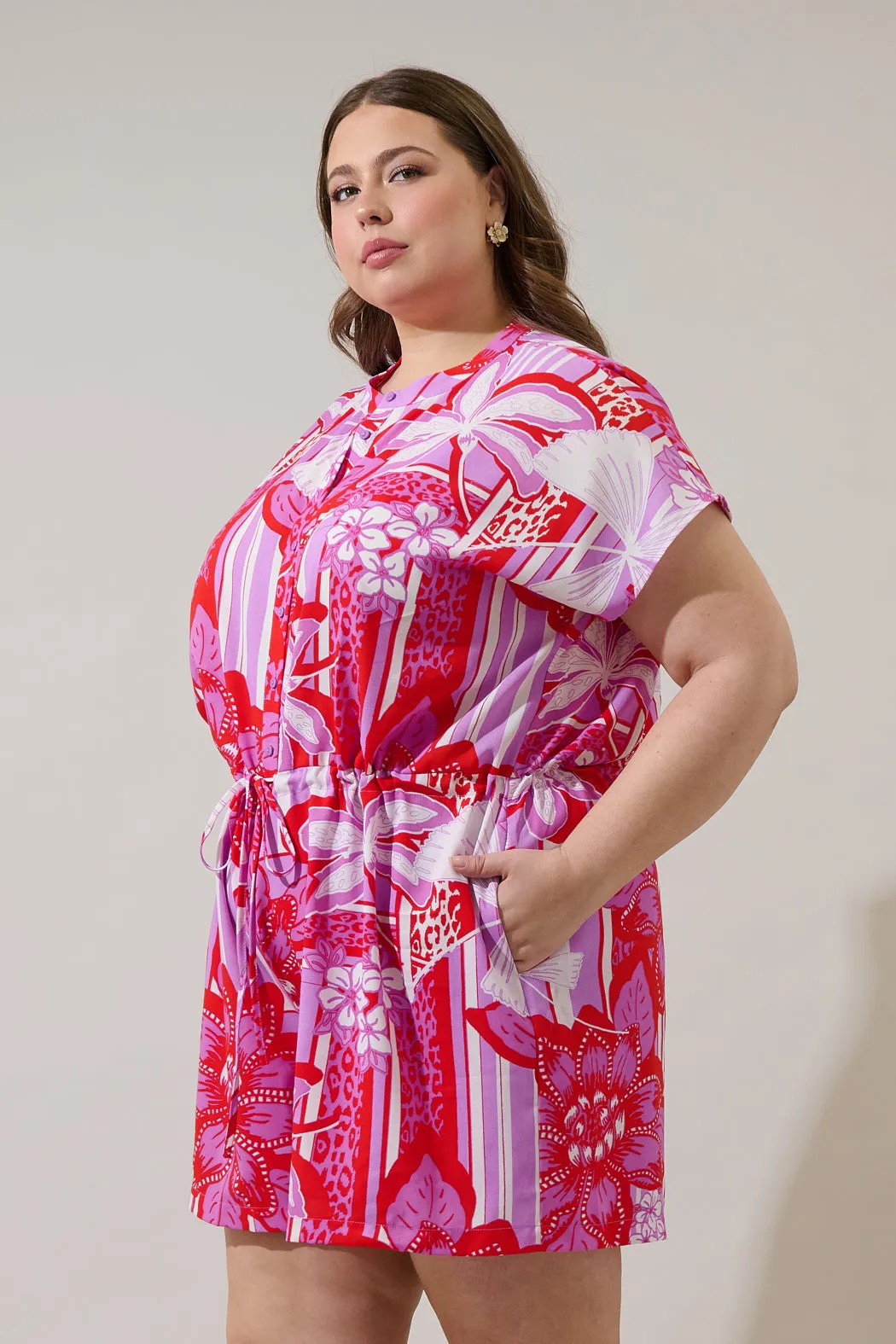 Barba Tropical Petrie Button Up Romper Curve sold by Sugarlips product image thumbnail 3