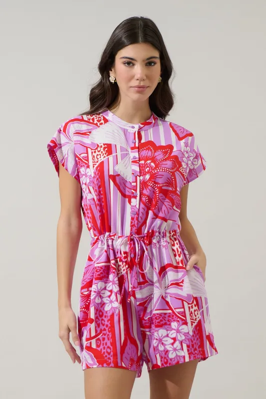 Barba Tropical Petrie Button Up Romper sold by Sugarlips