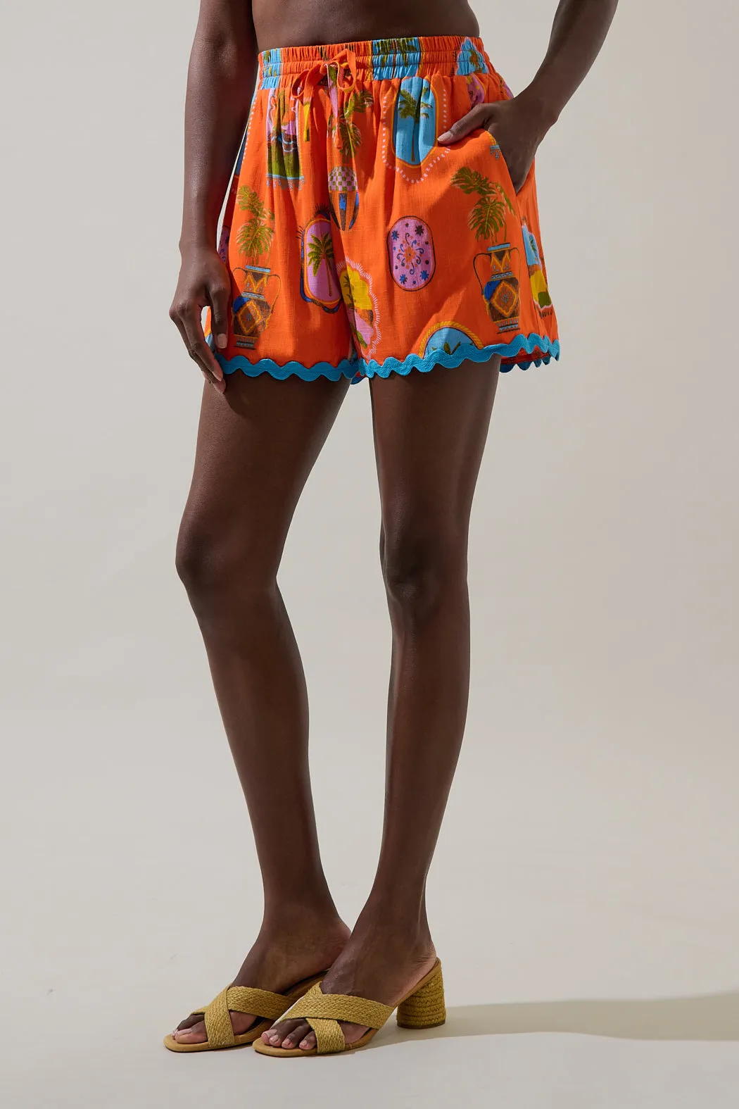 Maury Postcard Halle Drawstring Shorts sold by Sugarlips product image thumbnail 3