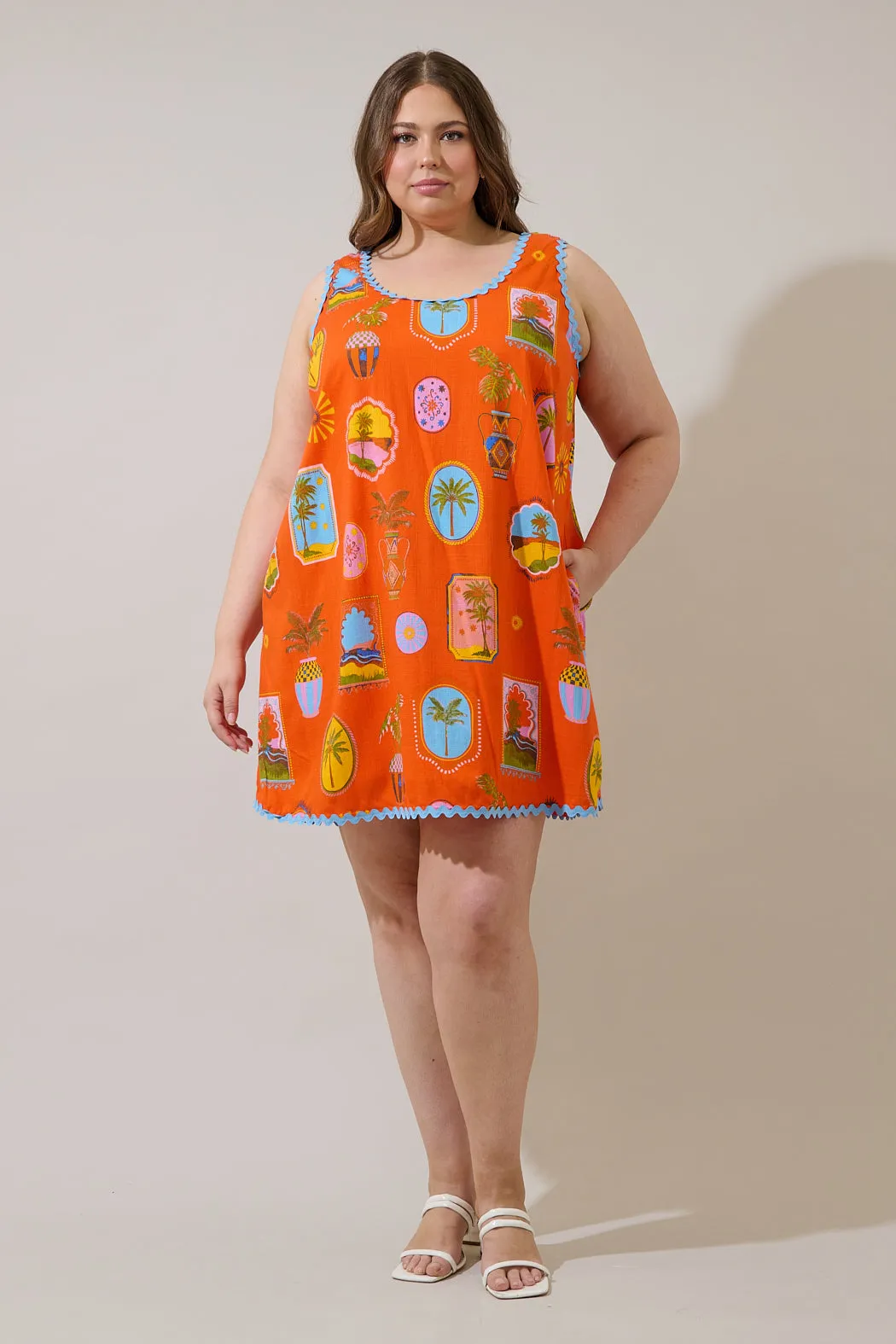 Maury Postcard Auriel Shift Mini Dress Curve sold by Sugarlips product image thumbnail 4