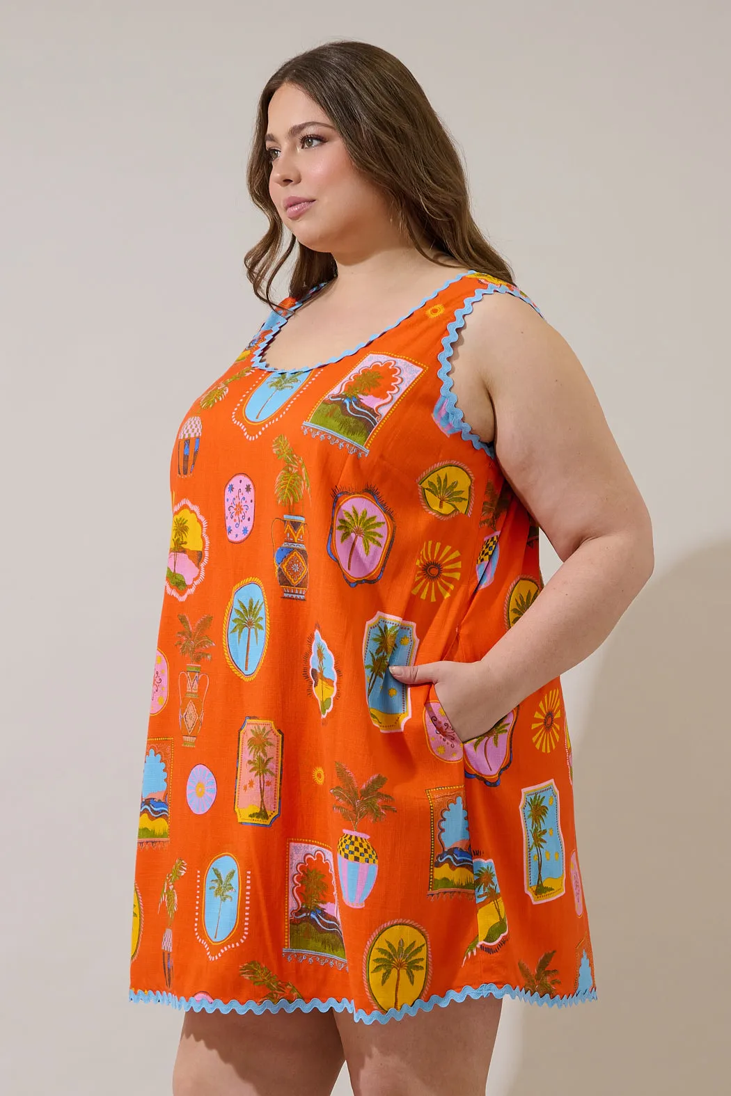 Maury Postcard Auriel Shift Mini Dress Curve sold by Sugarlips product image thumbnail 3