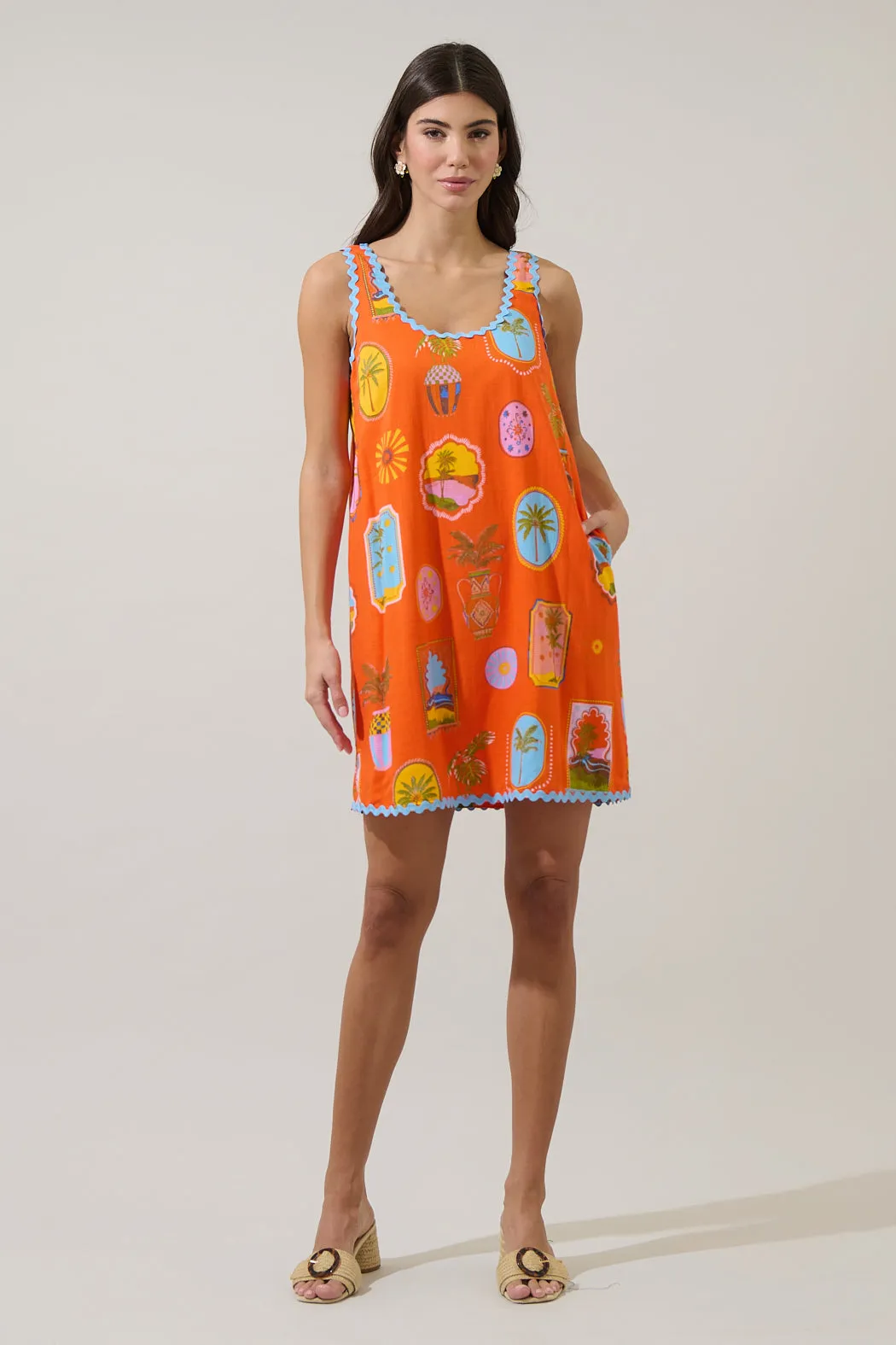 Maury Postcard Auriel Shift Mini Dress sold by Sugarlips product image thumbnail 4