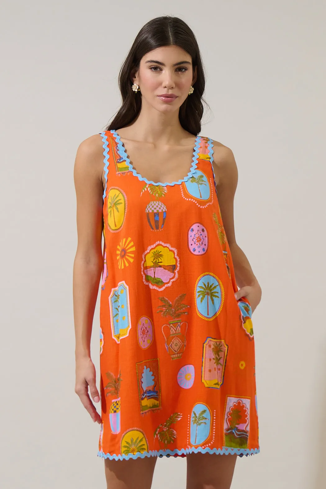 Maury Postcard Auriel Shift Mini Dress sold by Sugarlips