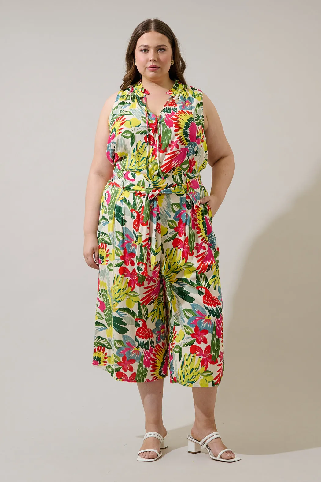 Wissa Tropical Miley Sleeveless Blouse Curve sold by Sugarlips product image thumbnail 4