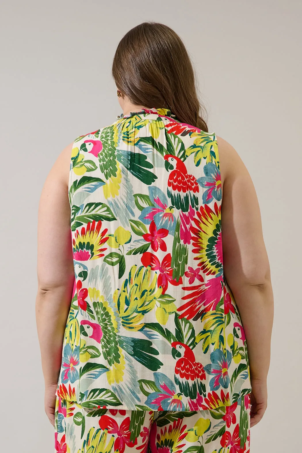Wissa Tropical Miley Sleeveless Blouse Curve sold by Sugarlips product image thumbnail 2
