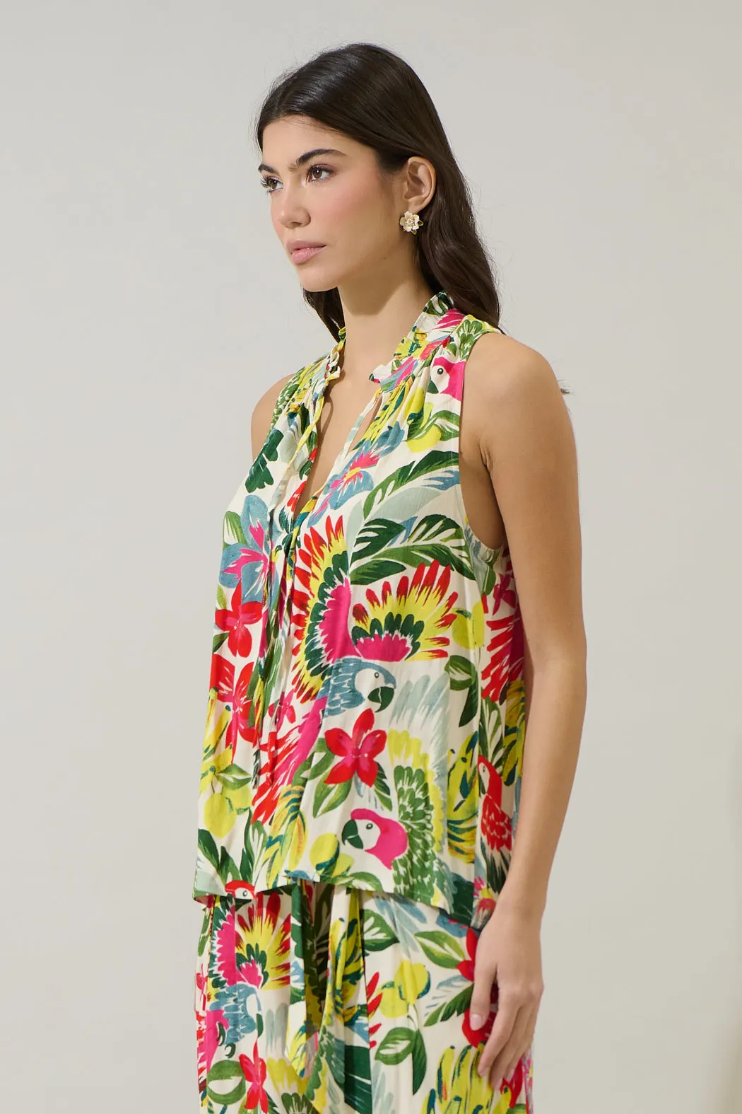 Wissa Tropical Miley Sleeveless Blouse sold by Sugarlips product image thumbnail 3