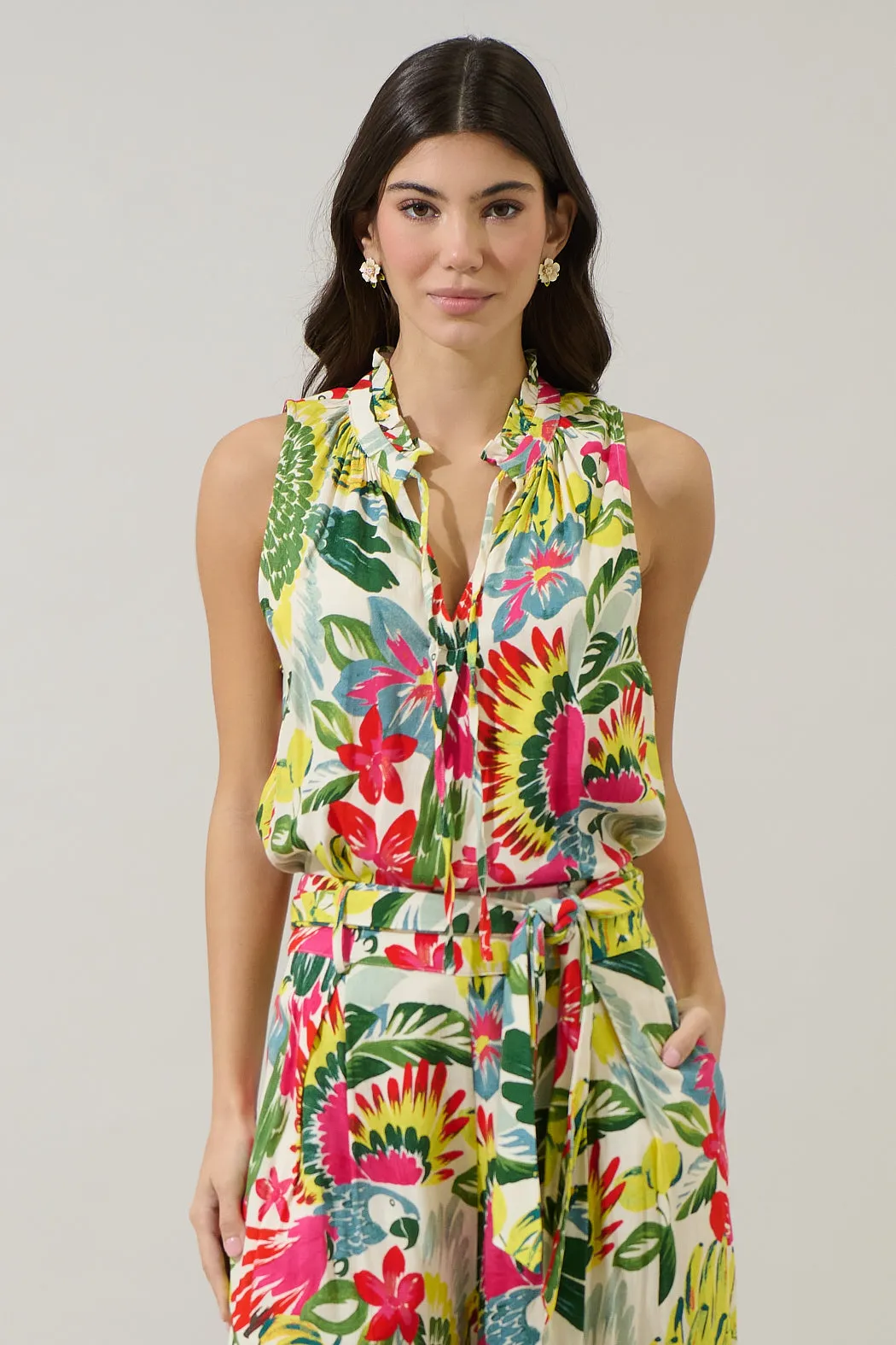 Wissa Tropical Miley Sleeveless Blouse sold by Sugarlips