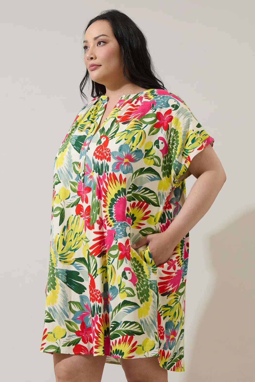 Wissa Tropical Jasla Shift Mini Dress Curve sold by Sugarlips product image thumbnail 3