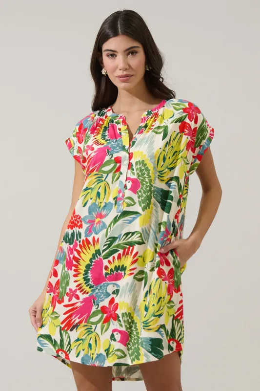 Wissa Tropical Jasla Shift Mini Dress sold by Sugarlips