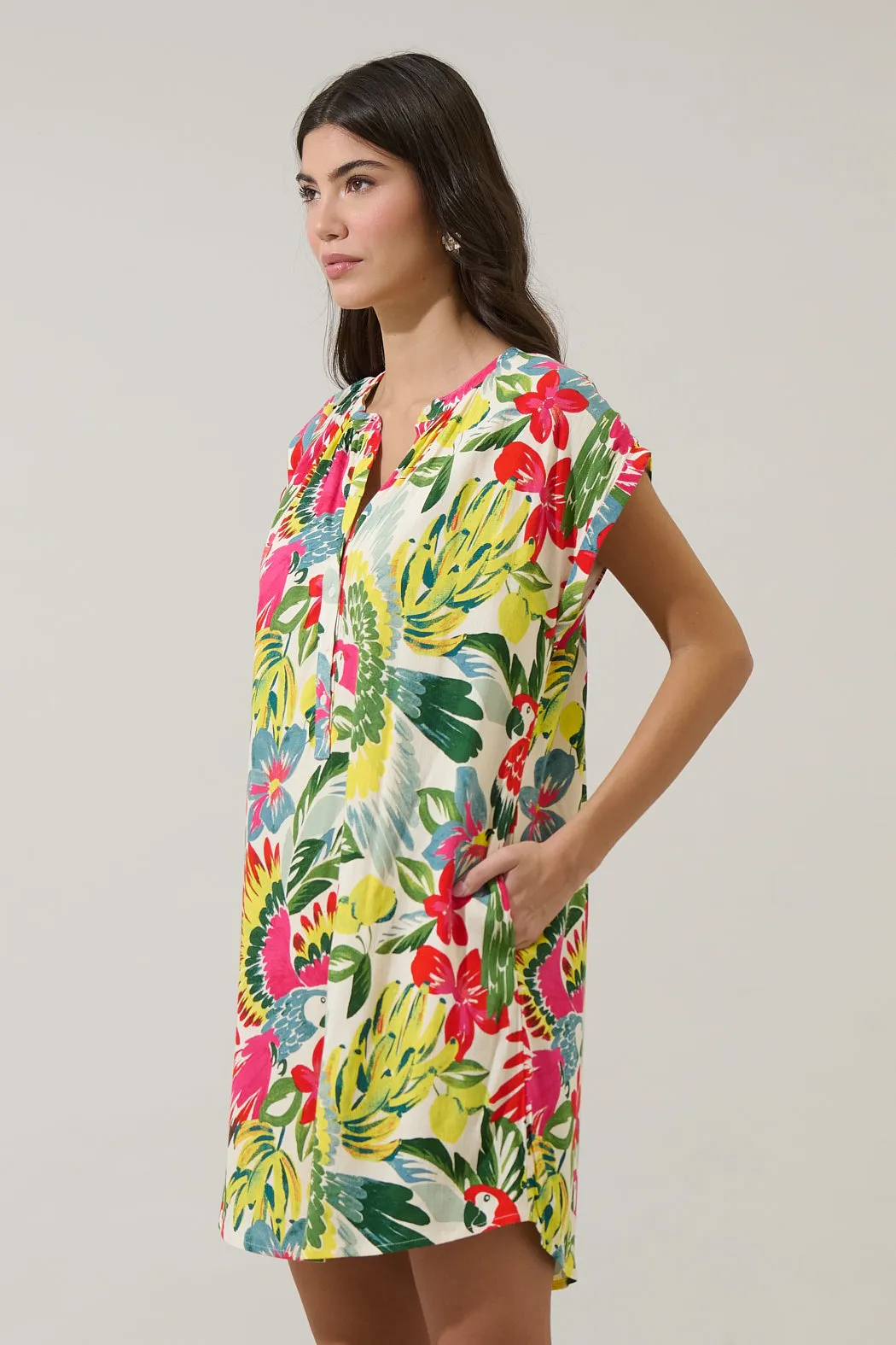 Wissa Tropical Jasla Shift Mini Dress sold by Sugarlips product image thumbnail 3