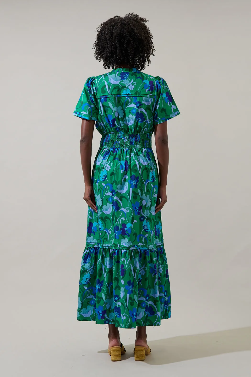 Lomeli Floral Belraj Poplin Maxi Dress sold by Sugarlips product image thumbnail 2