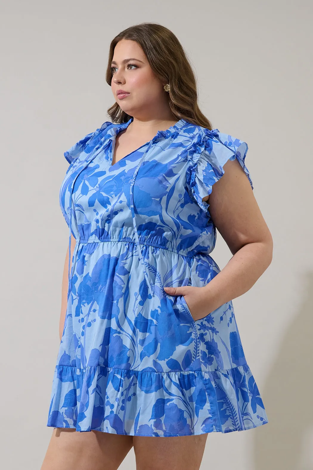 Veran Floral Sardy Mini Dress Curve sold by Sugarlips product image thumbnail 3
