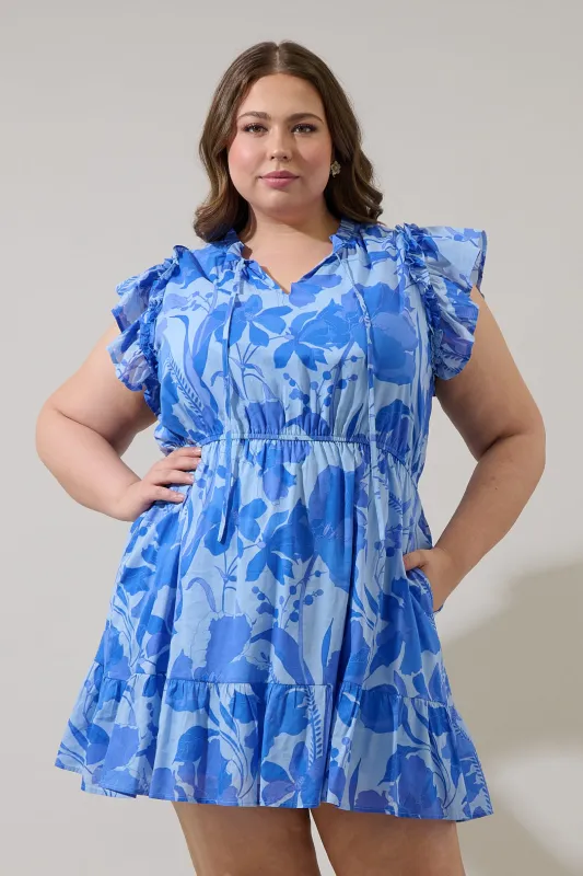 Veran Floral Sardy Mini Dress Curve sold by Sugarlips