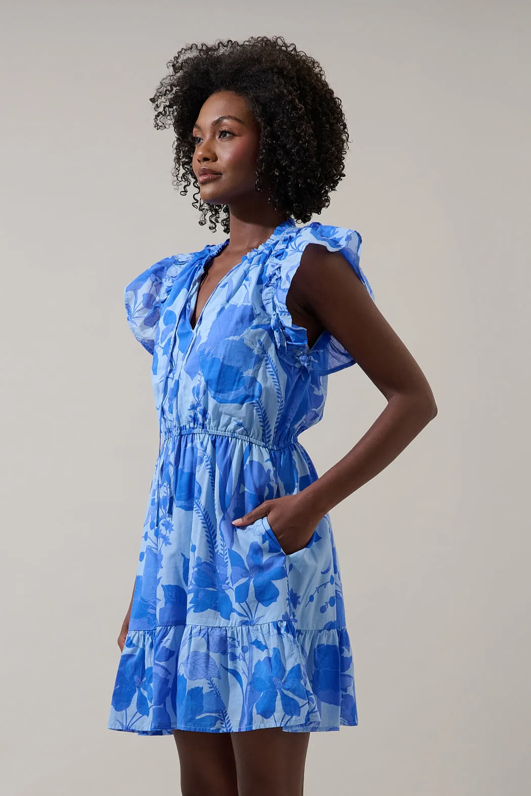 Veran Floral Sardy Mini Dress sold by Sugarlips product image thumbnail 3