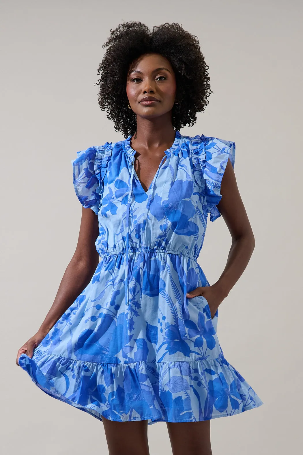 Veran Floral Sardy Mini Dress sold by Sugarlips