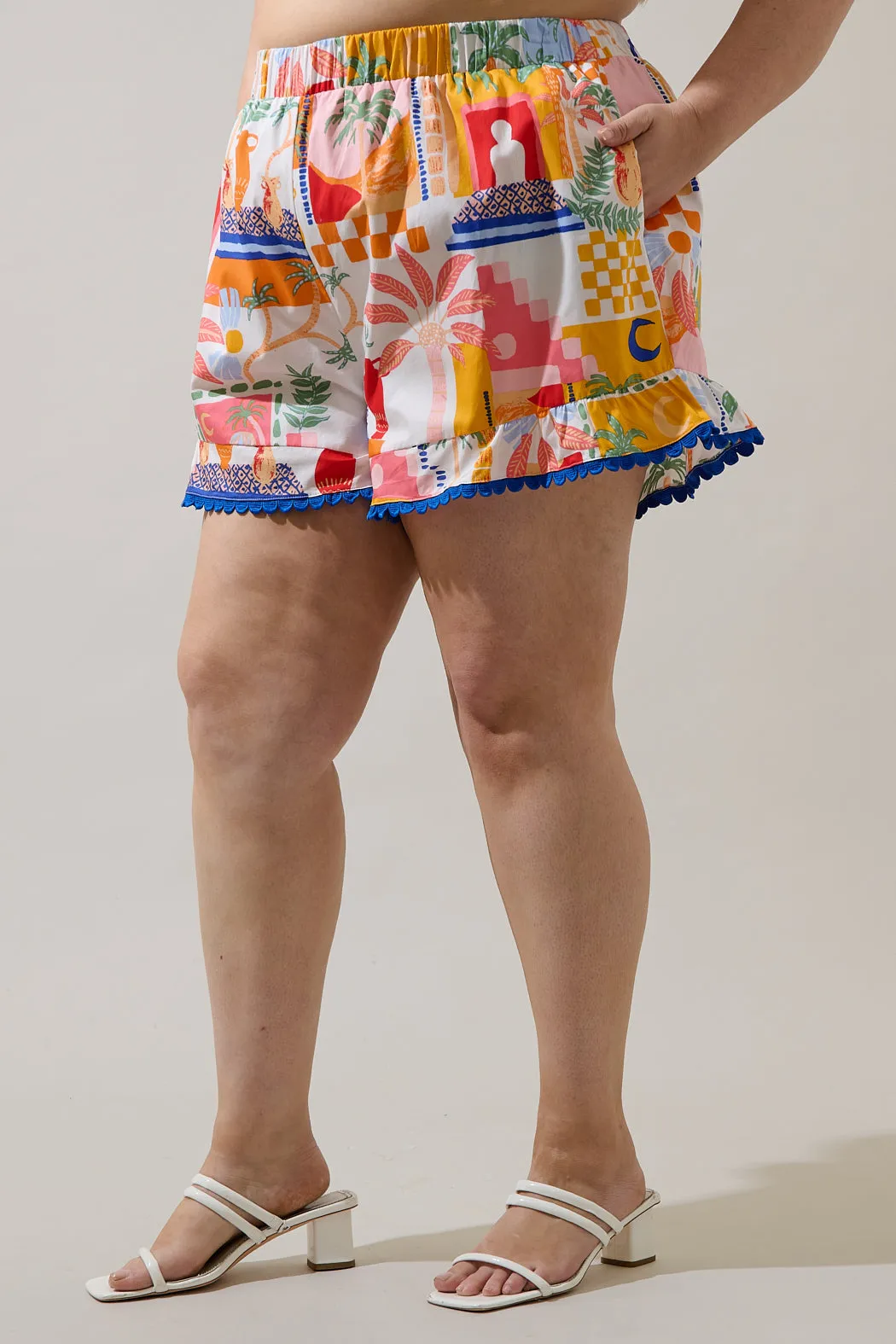 Petrolia Town Evel Ruffle Shorts Curve sold by Sugarlips product image thumbnail 3