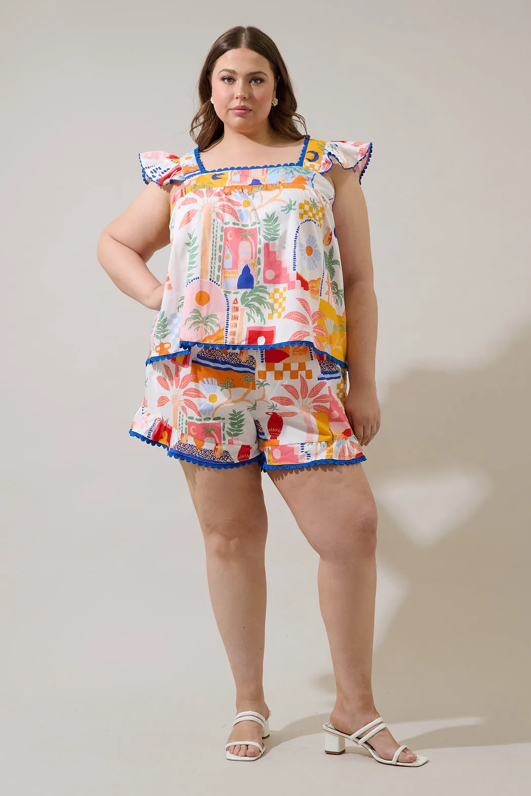 Petrolia Town Evel Ruffle Shorts Curve sold by Sugarlips product image thumbnail 4