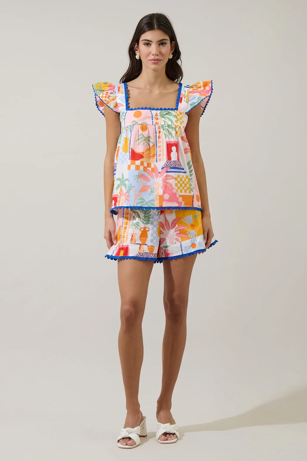 Petrolia Town Evel Ruffle Shorts sold by Sugarlips product image thumbnail 4