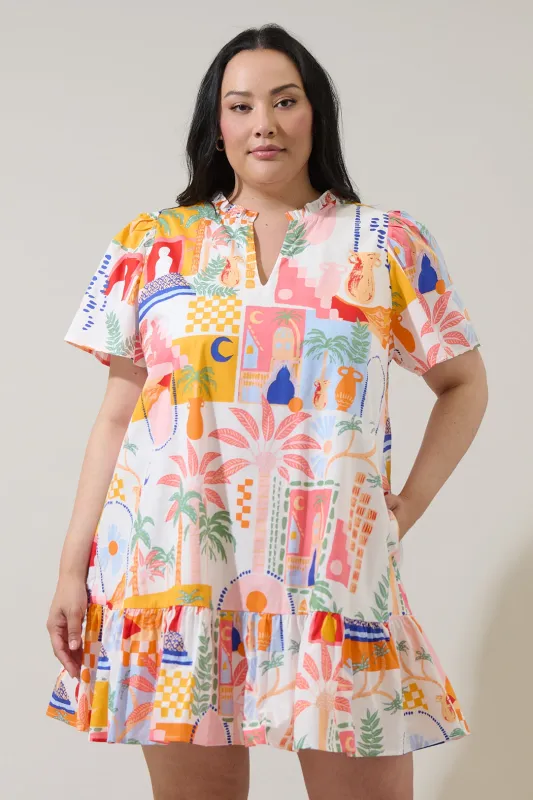 Petrolia Town Celeste Mini Dress Curve sold by Sugarlips