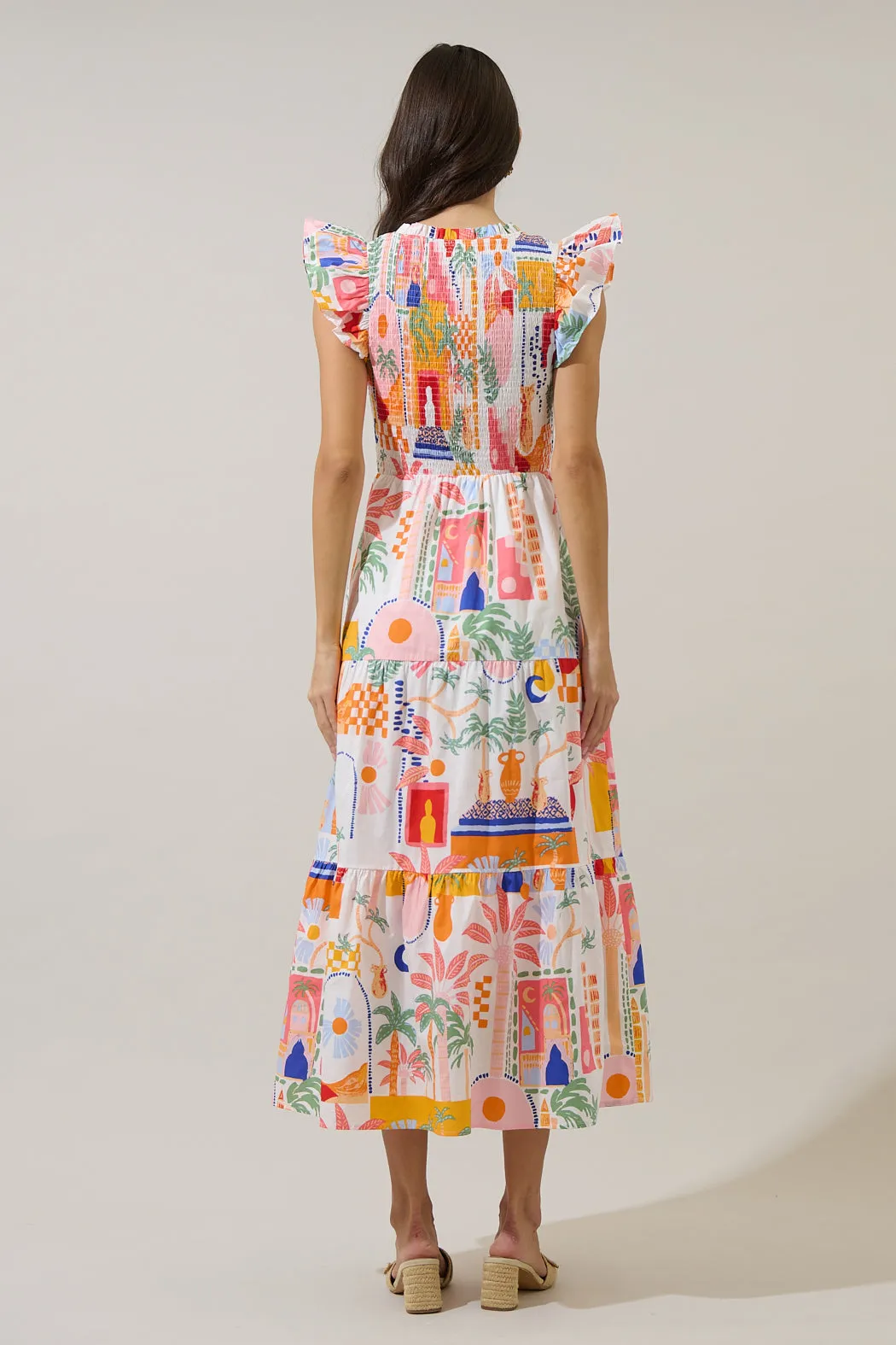 Petrolia Town Sunfire Tiered Midi Dress sold by Sugarlips product image thumbnail 2