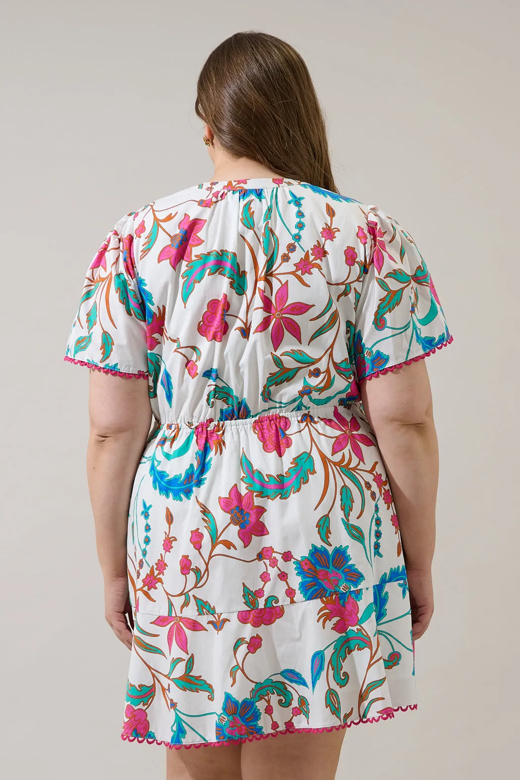 Izzie Floral Bouse Shift Mini Dress Curve sold by Sugarlips product image thumbnail 2