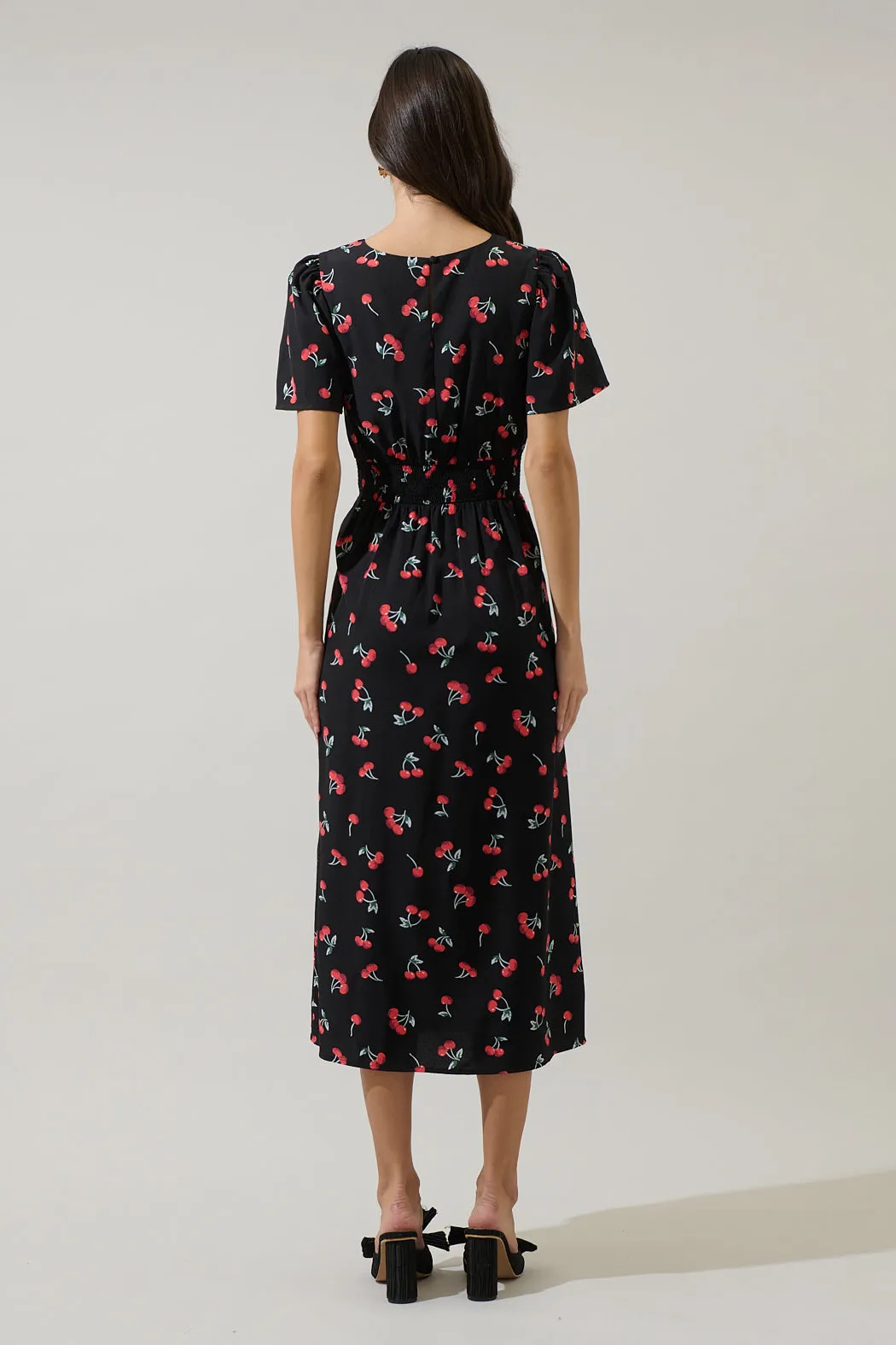 Giny Cherry Bloom Midi Dress sold by Sugarlips product image thumbnail 2