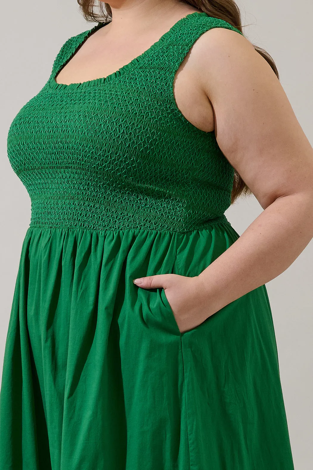 Jessy Smocked Midi Dress Curve sold by Sugarlips product image thumbnail 4