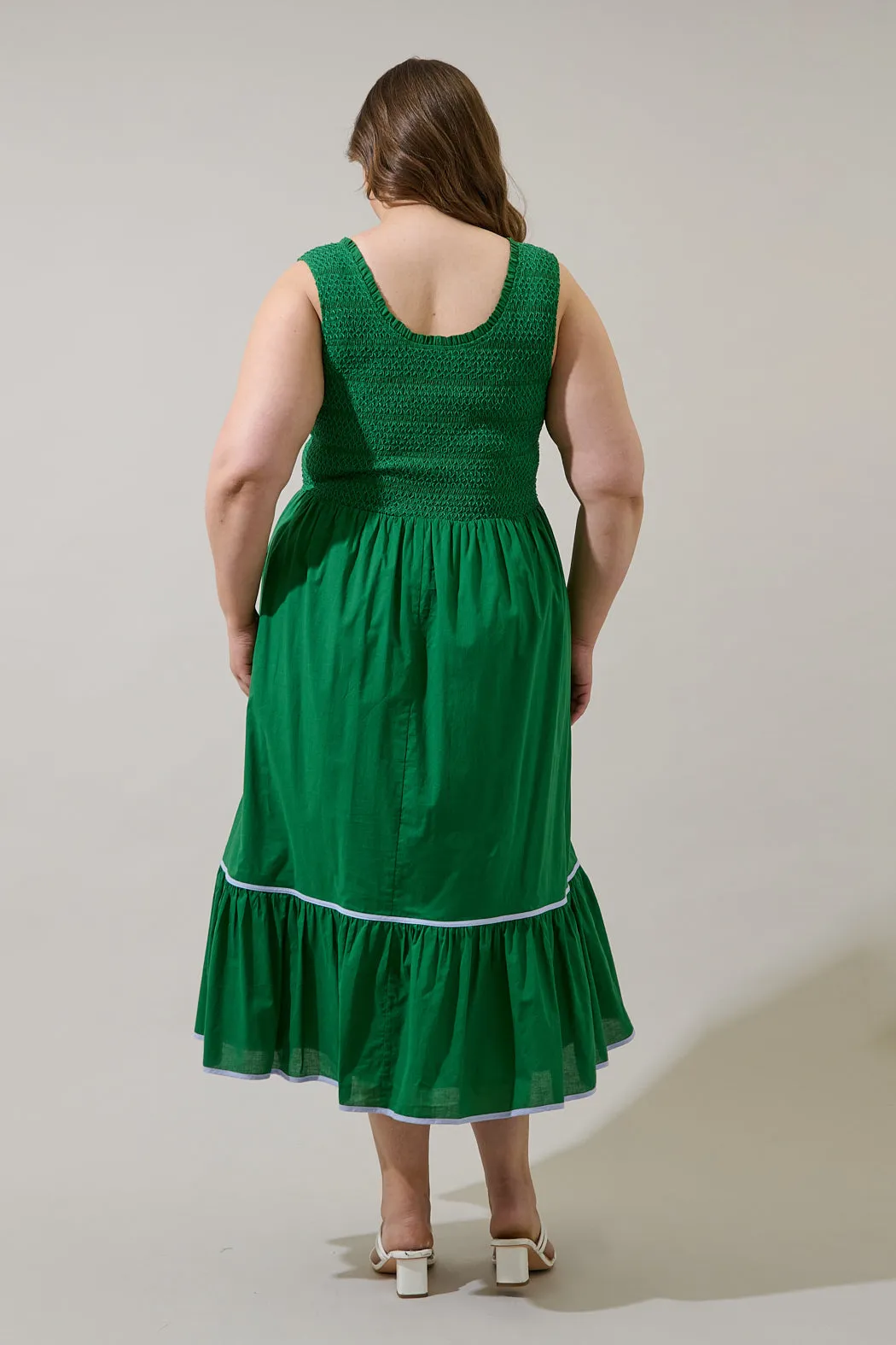 Jessy Smocked Midi Dress Curve sold by Sugarlips product image thumbnail 2