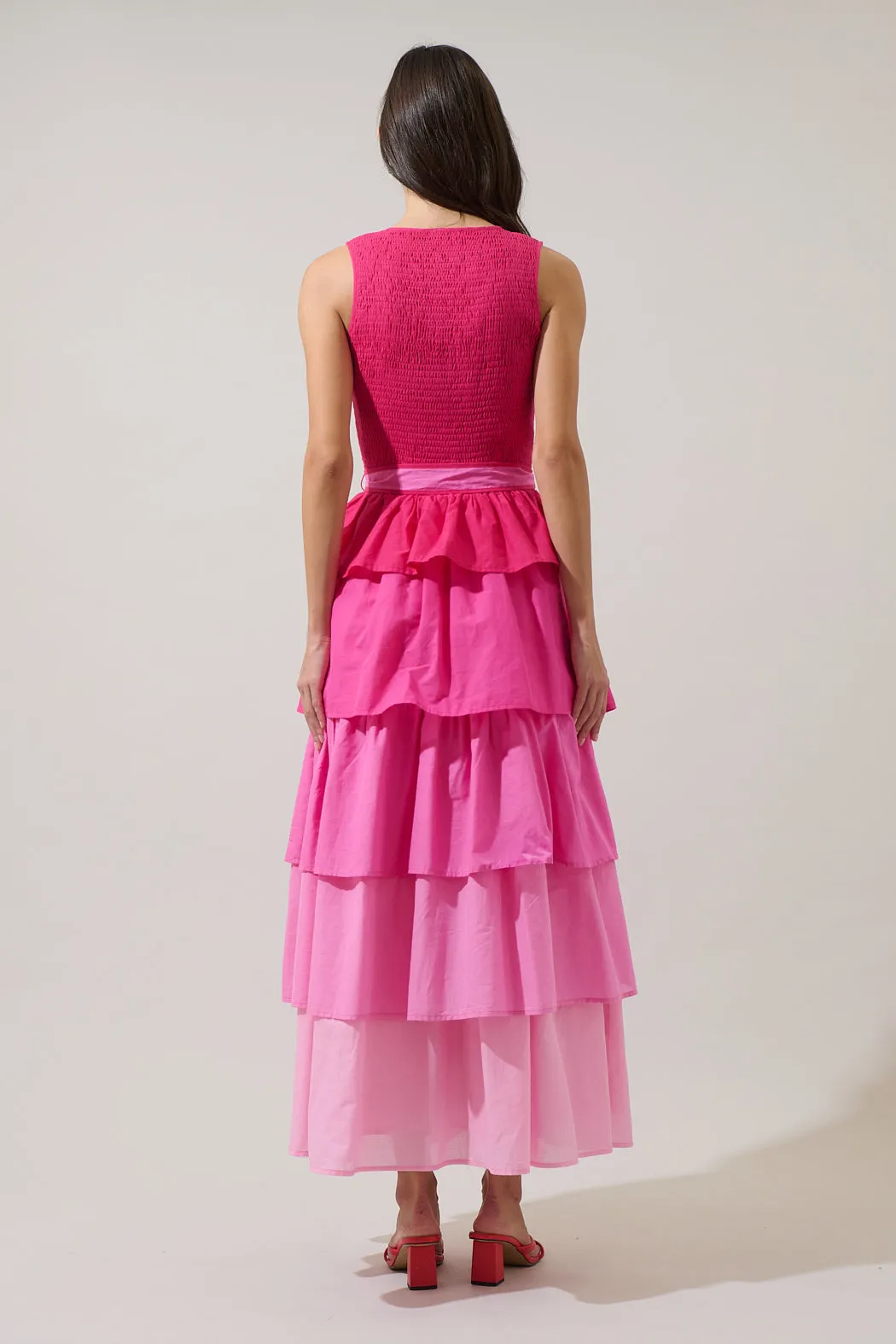 Zoria Smocked Tiered Maxi Dress sold by Sugarlips product image thumbnail 2