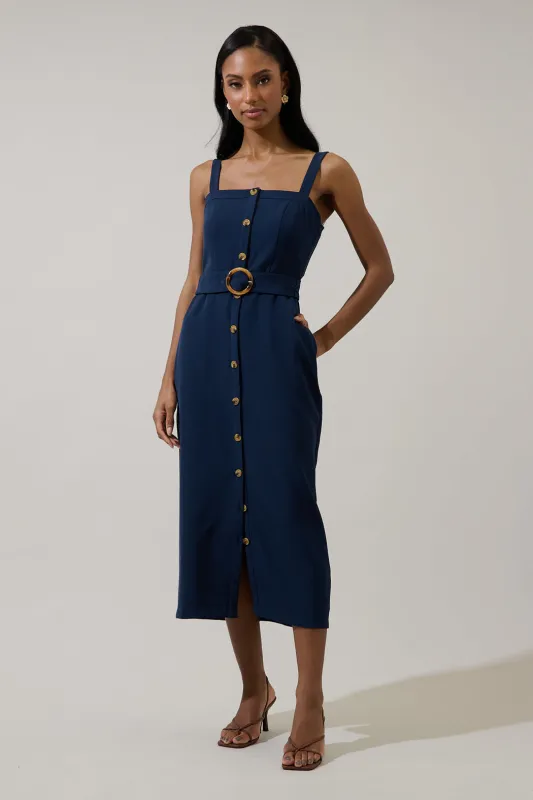 Camady Sleeveless Button Midi Dress sold by Sugarlips