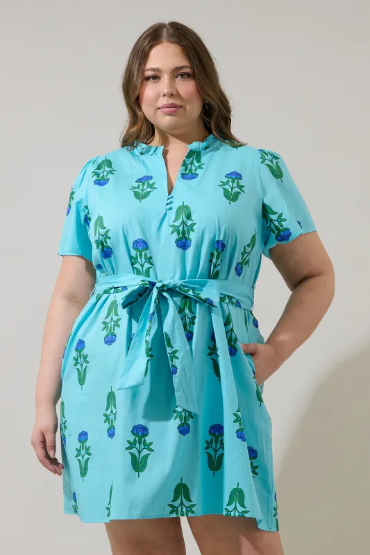 Amena Floral Ema Shift Mini Dress Curve sold by Sugarlips