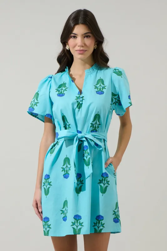 Amena Floral Ema Shift Mini Dress sold by Sugarlips