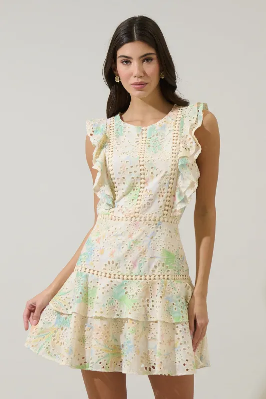 Tiarra Eyelet Rayana Ruffle Dress made by Sugarlips