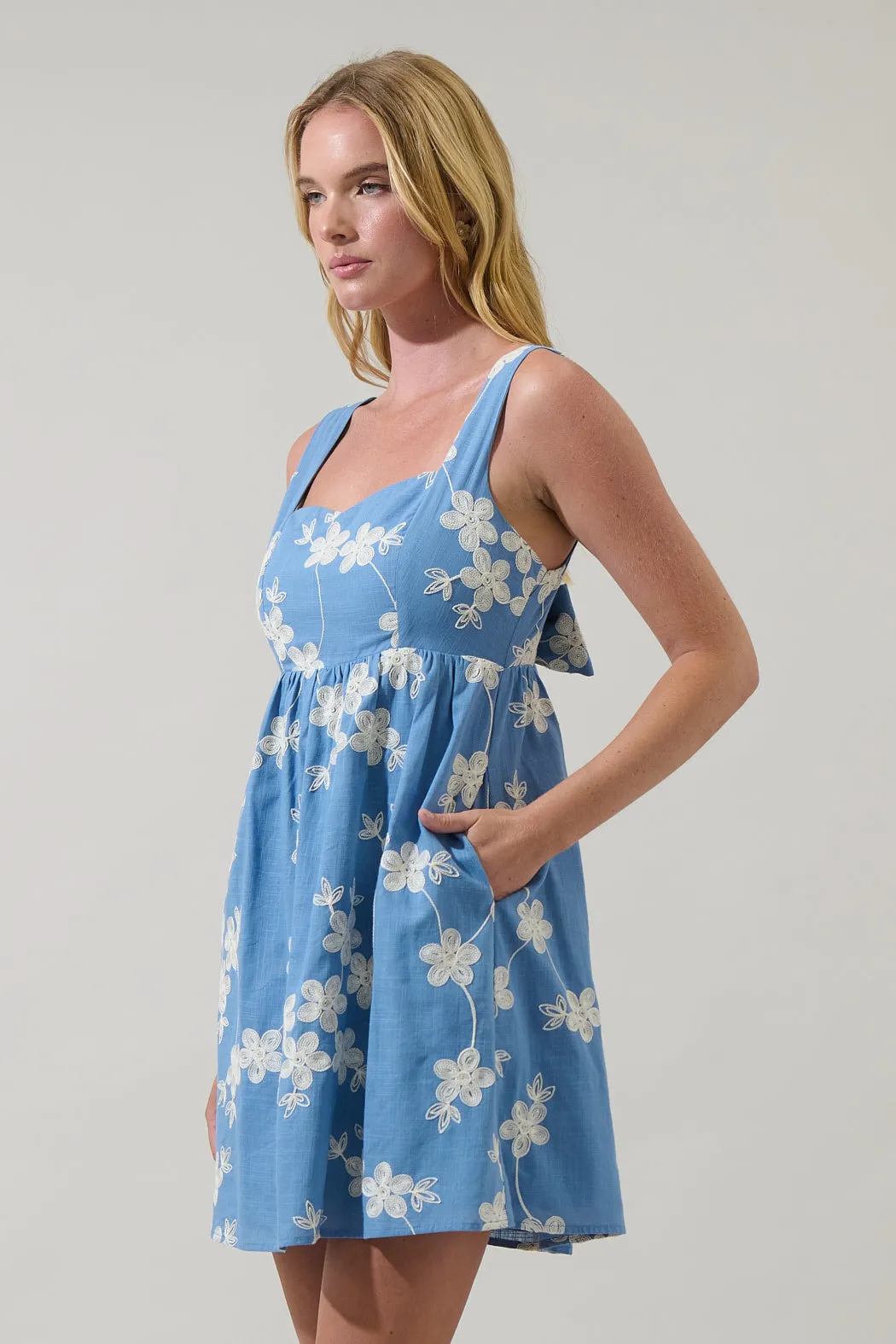 Keren Embroidered Empire Mini Dress sold by Sugarlips product image thumbnail 3